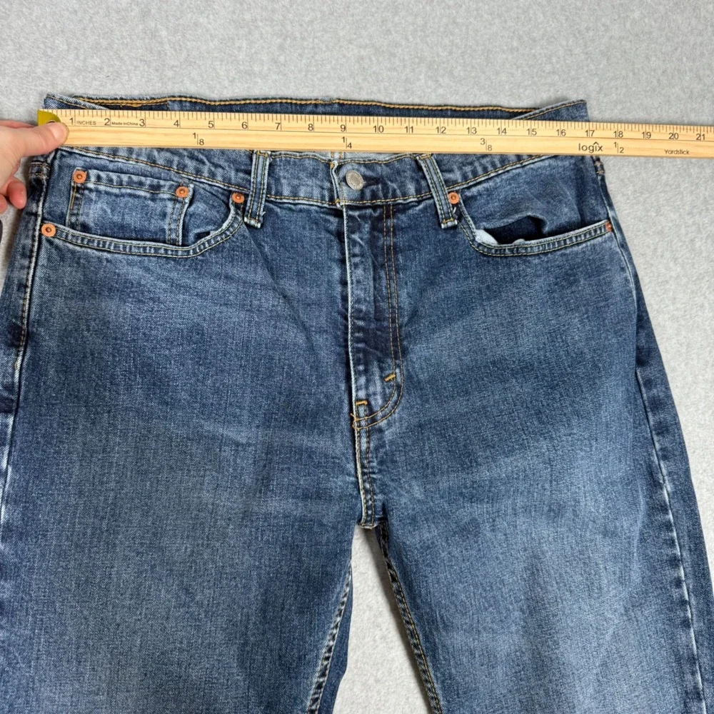 Levis 527 Slim Bootcut Jeans Mens 36x30 Medium Wash Blue Denim Pants Western